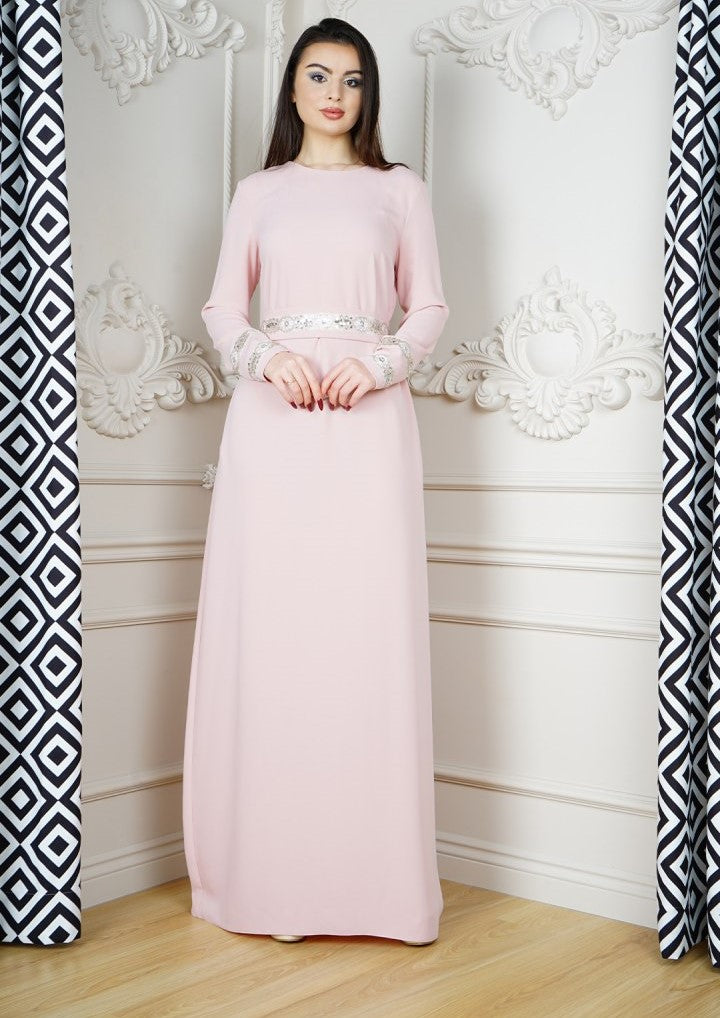 Plain light 2024 pink dress